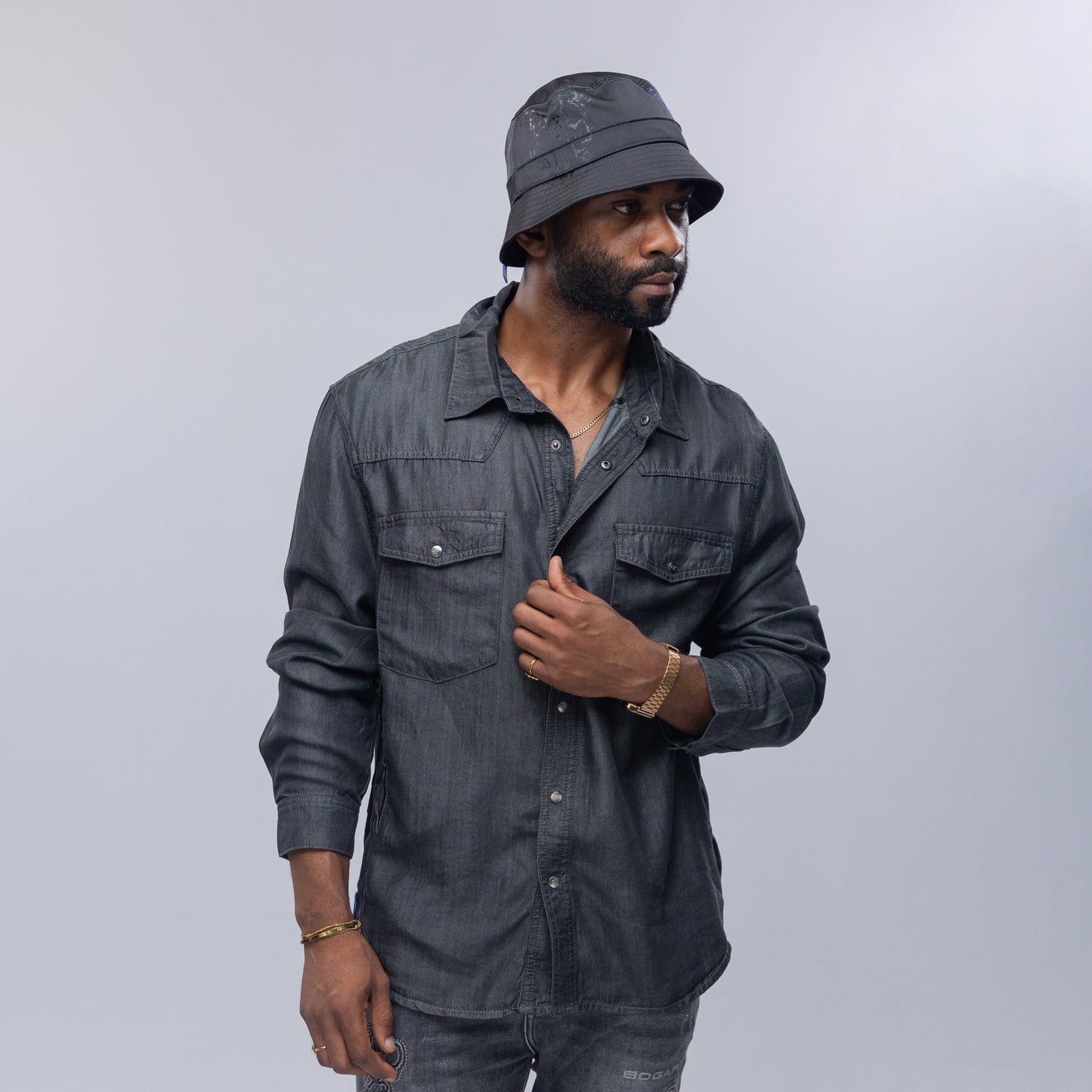 Bogart Heritage Crest Denim Shirt