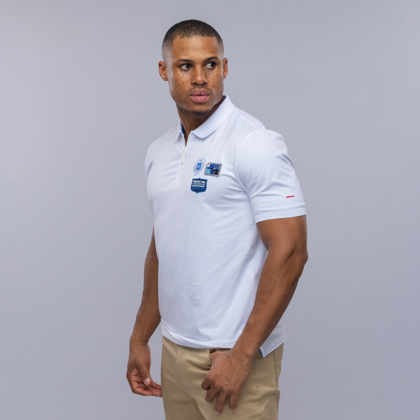 Bogart Explorer Badge Zip Polo
