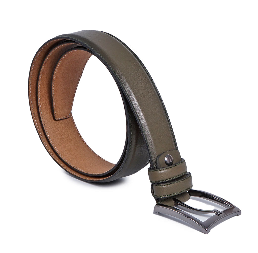 Bogart Man - Men's - Matching Leather Belt-Olive