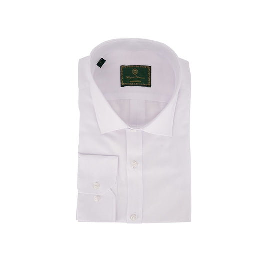 Bogart Man Sleek White Formal Shirt-Front-BMSH294
