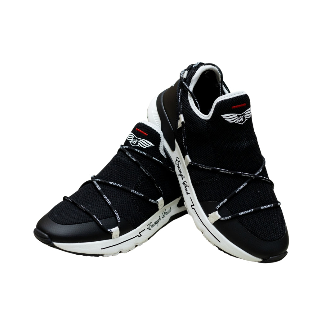Bogart Black and White Collection Wing Sneaker