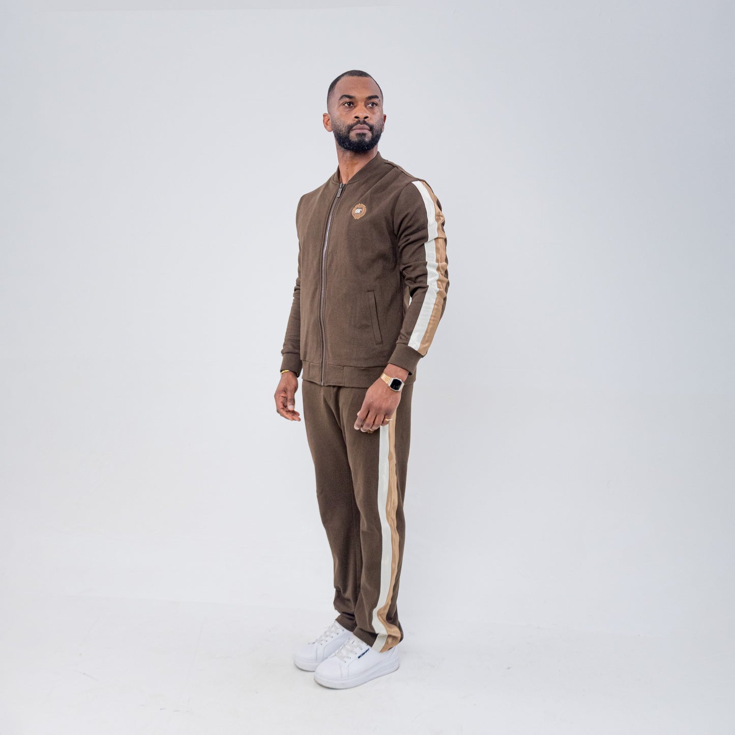 Bogart Gold Stripe Crest Tracksuit