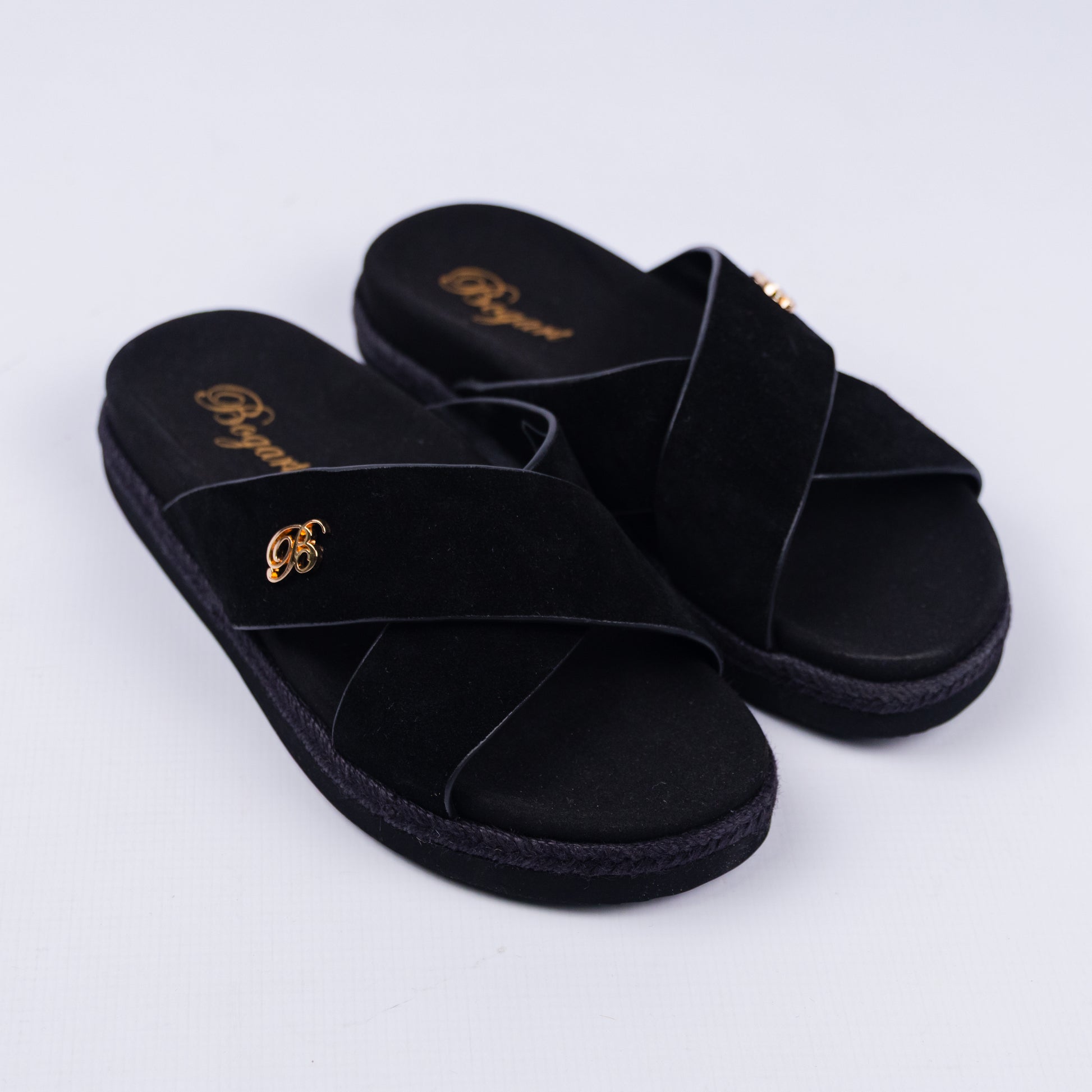 Bogart Cross Strap Suede Sandals