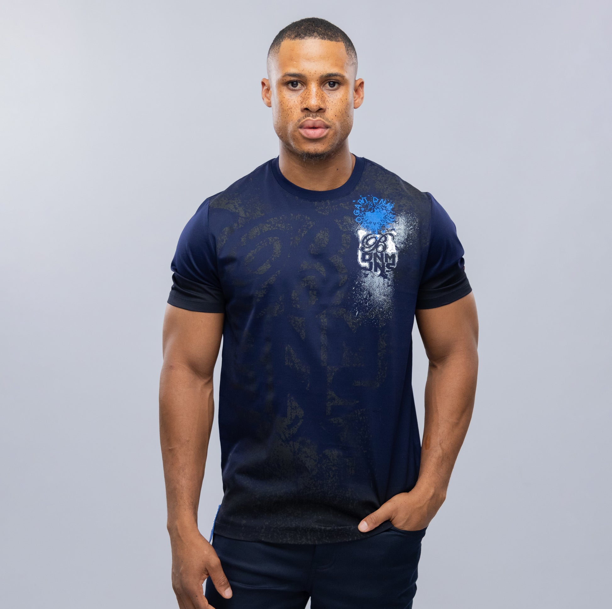 Bogart Distressed Script Statement Tee