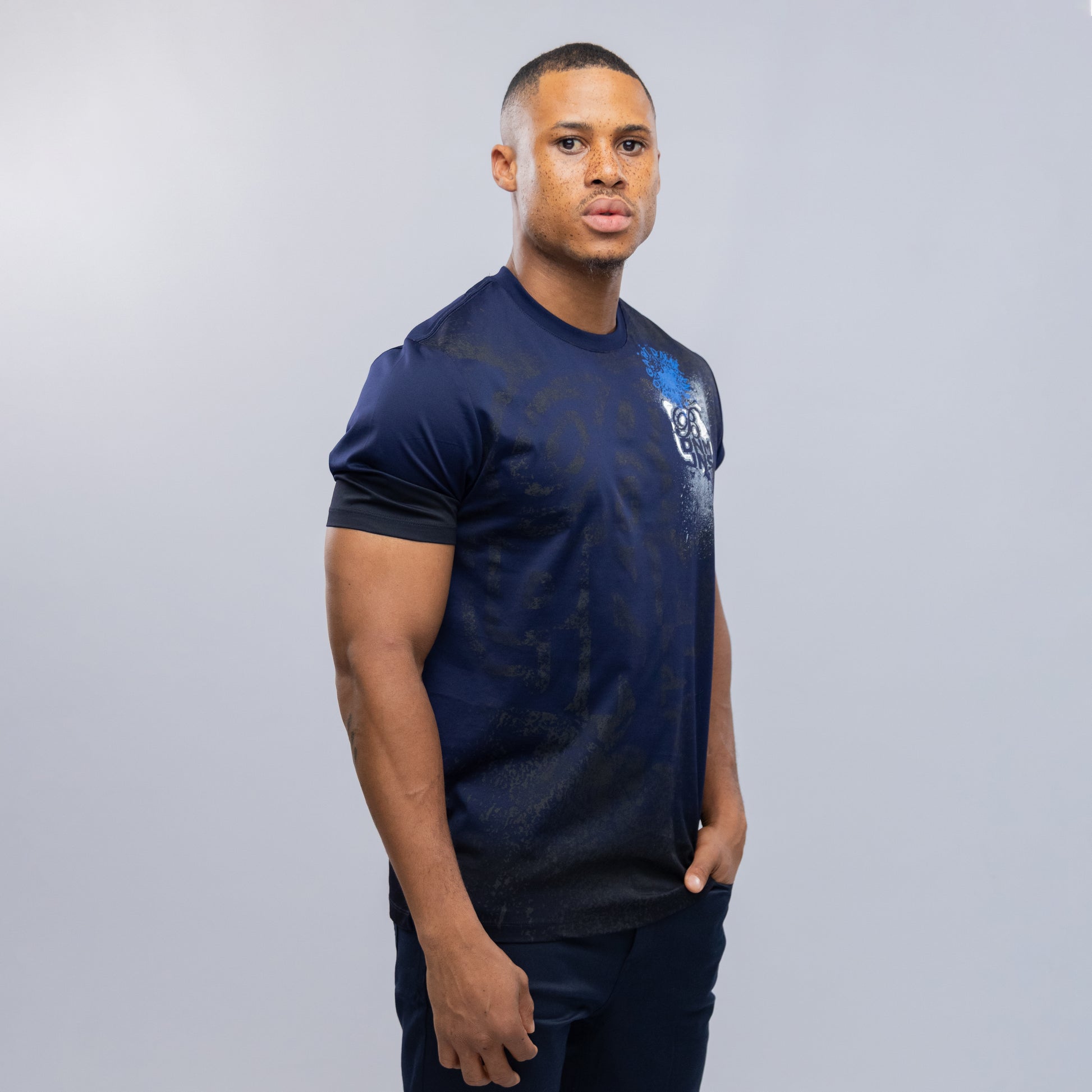 Bogart Distressed Script Statement Tee