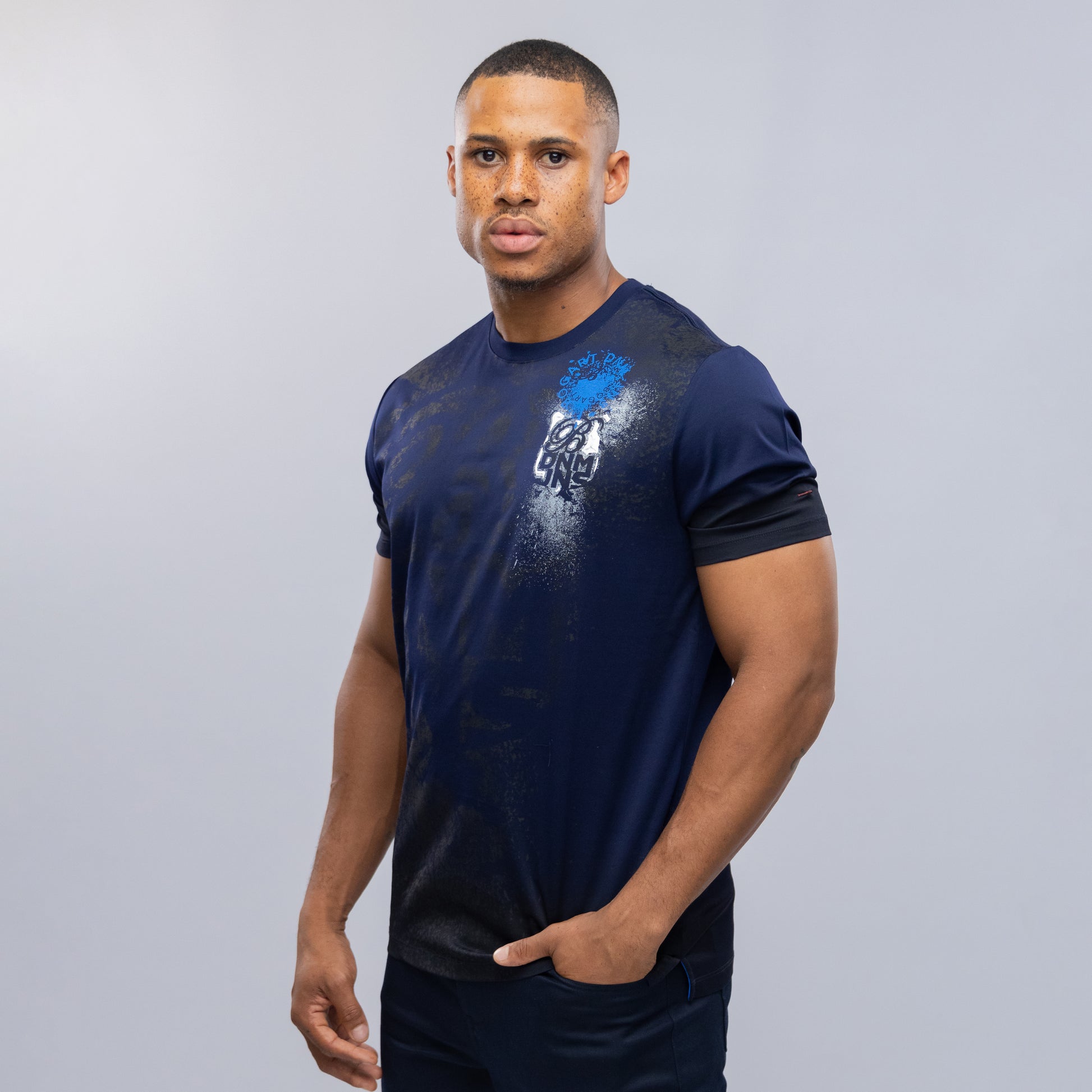 Bogart Distressed Script Statement Tee