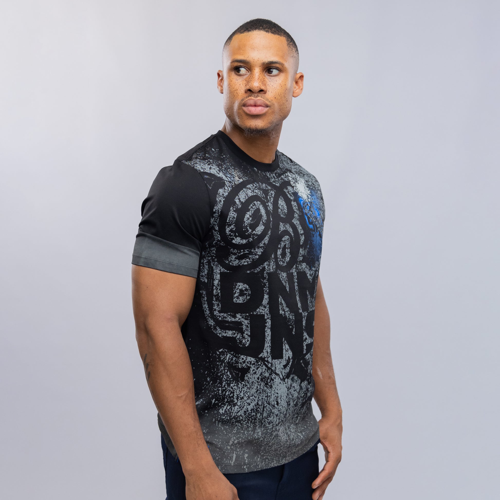 Bogart Distressed Script Statement Tee