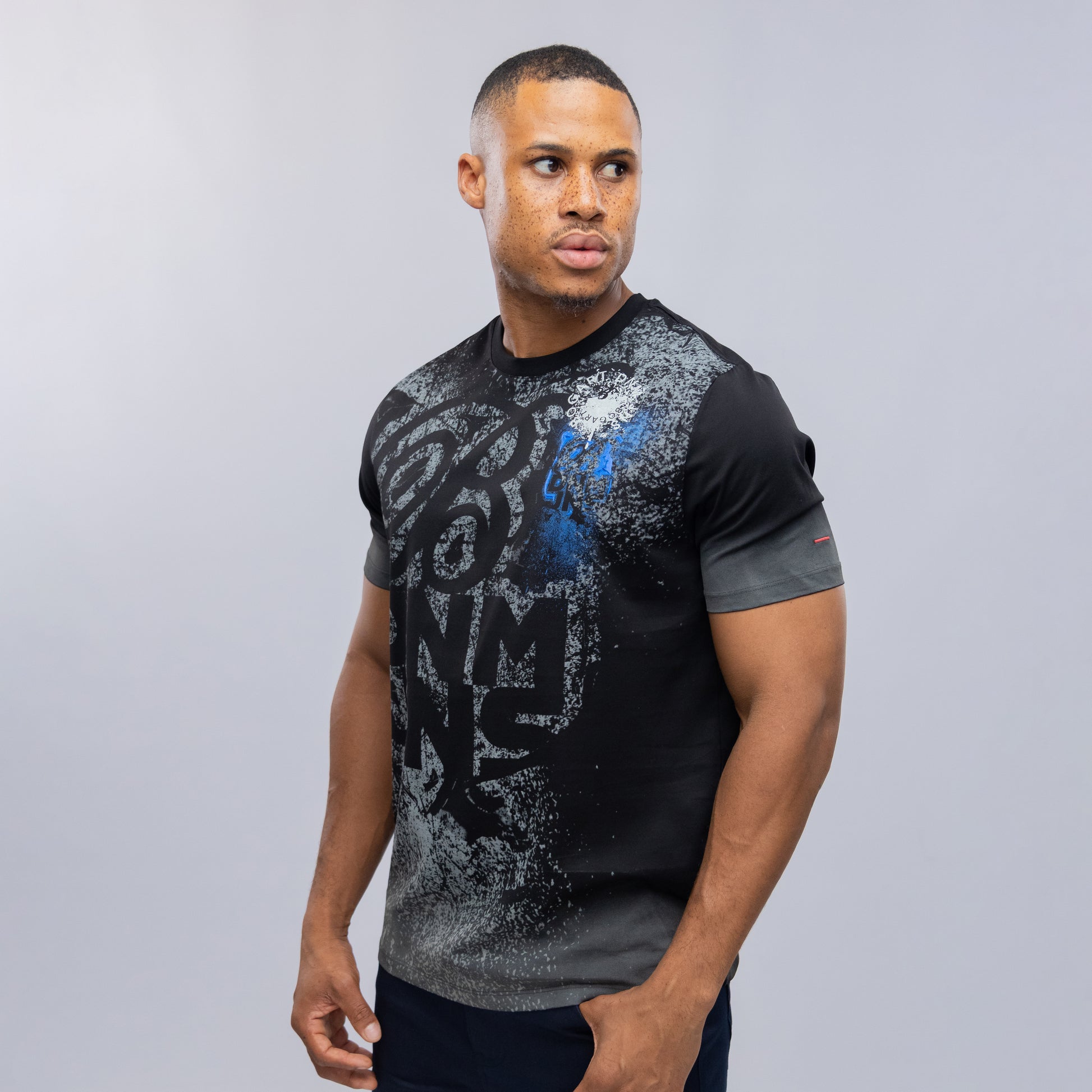 Bogart Distressed Script Statement Tee