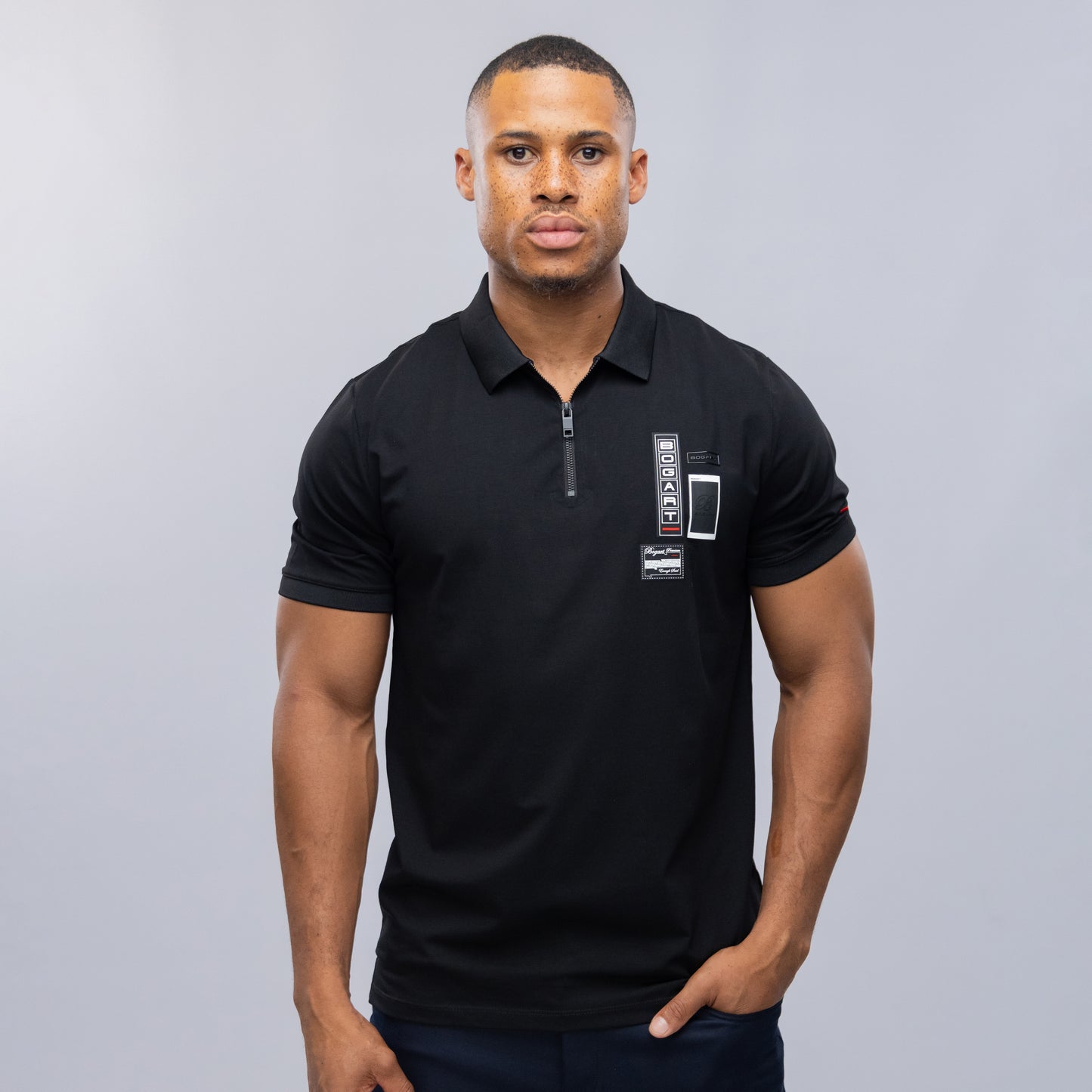 Bogart Technical Zip Polo