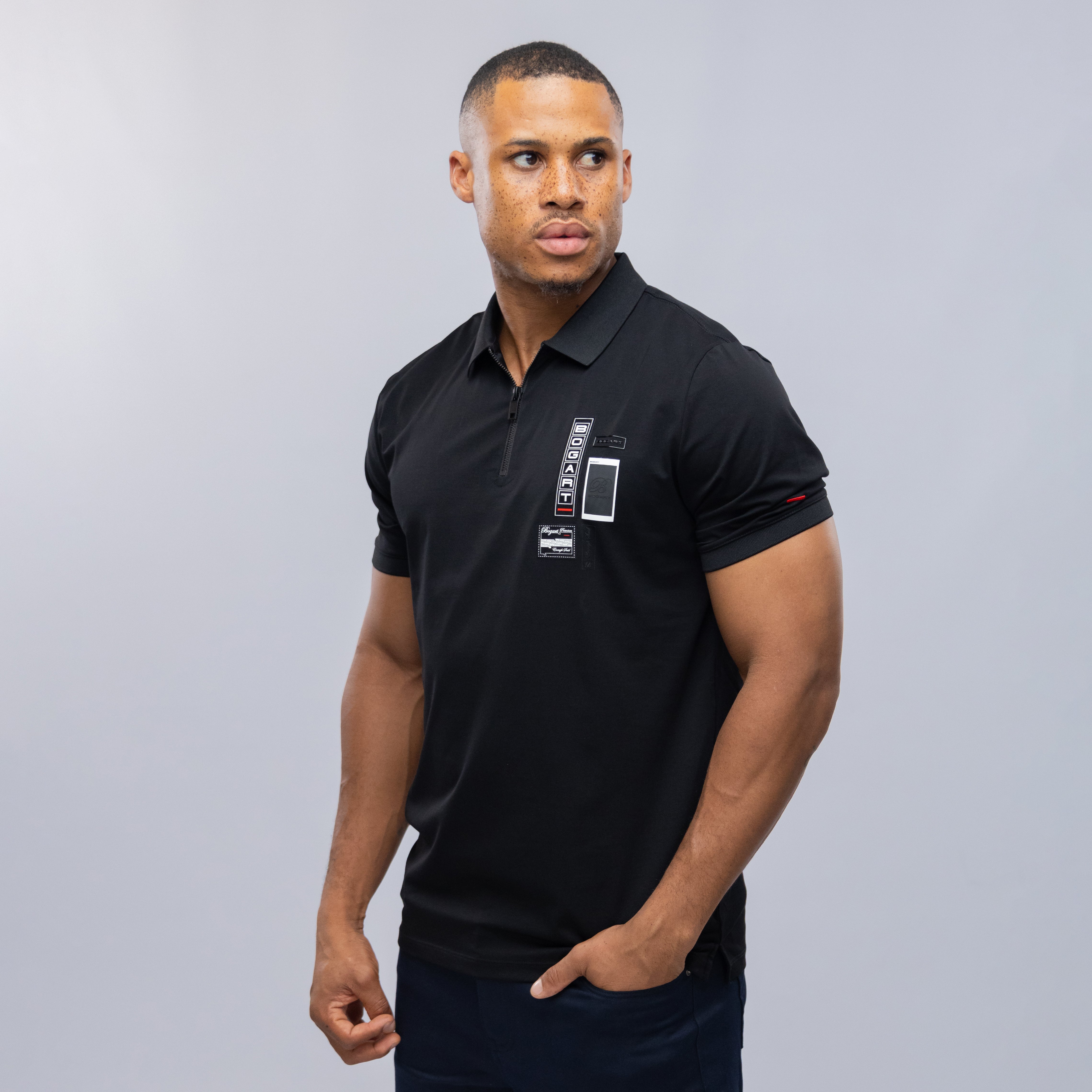 Bogart Technical Zip Polo | Bogart Man