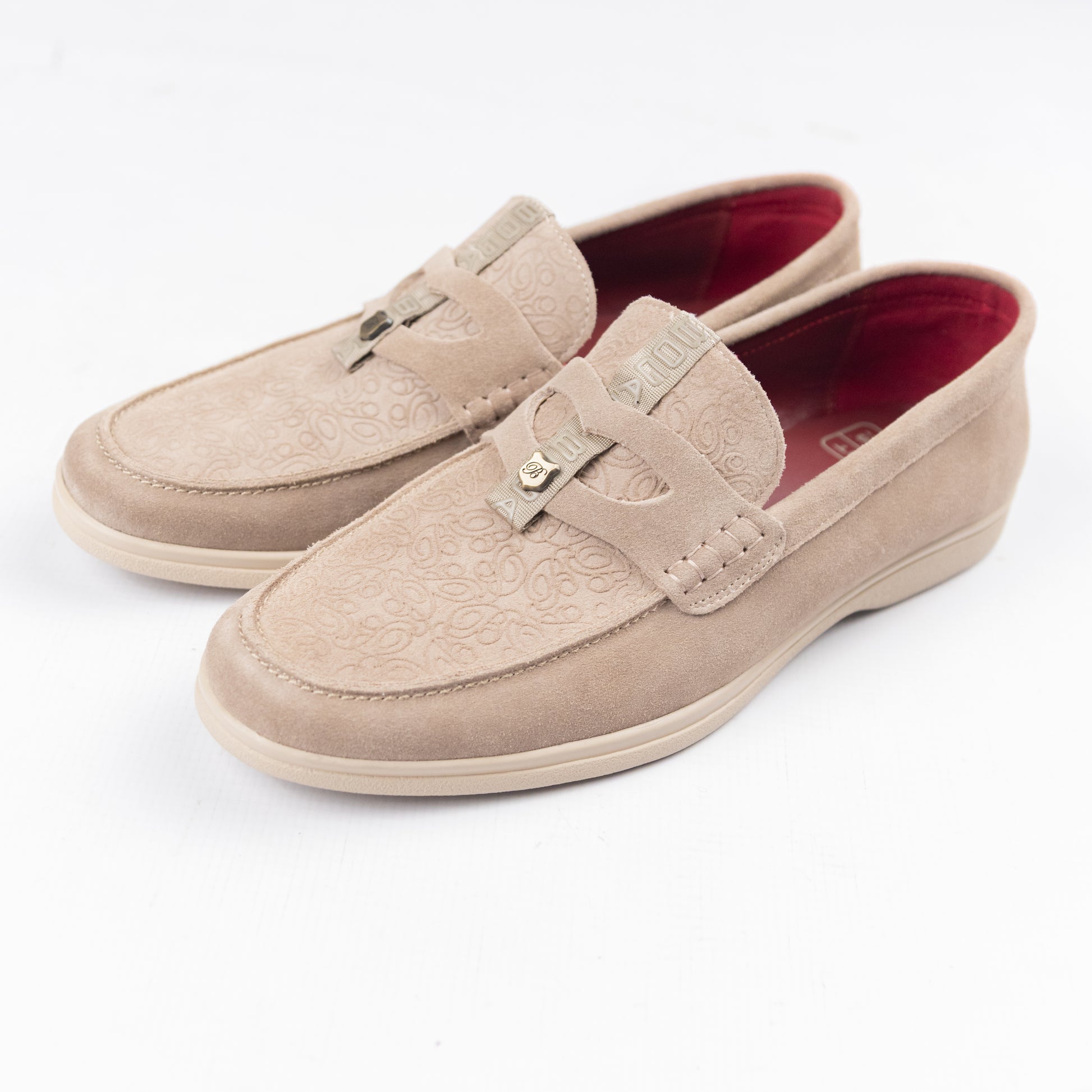 Bogart Embossed Suede Loafers