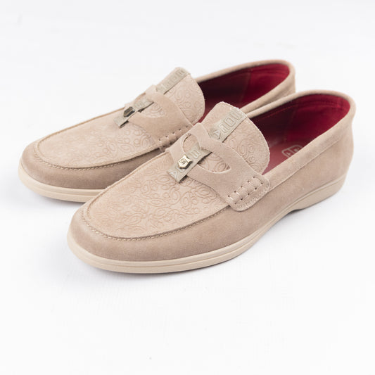 Bogart Embossed Suede Loafers