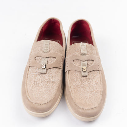 Bogart Embossed Suede Loafers