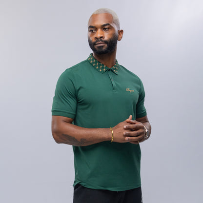 Bogart Luxe Pattern Collar Polo