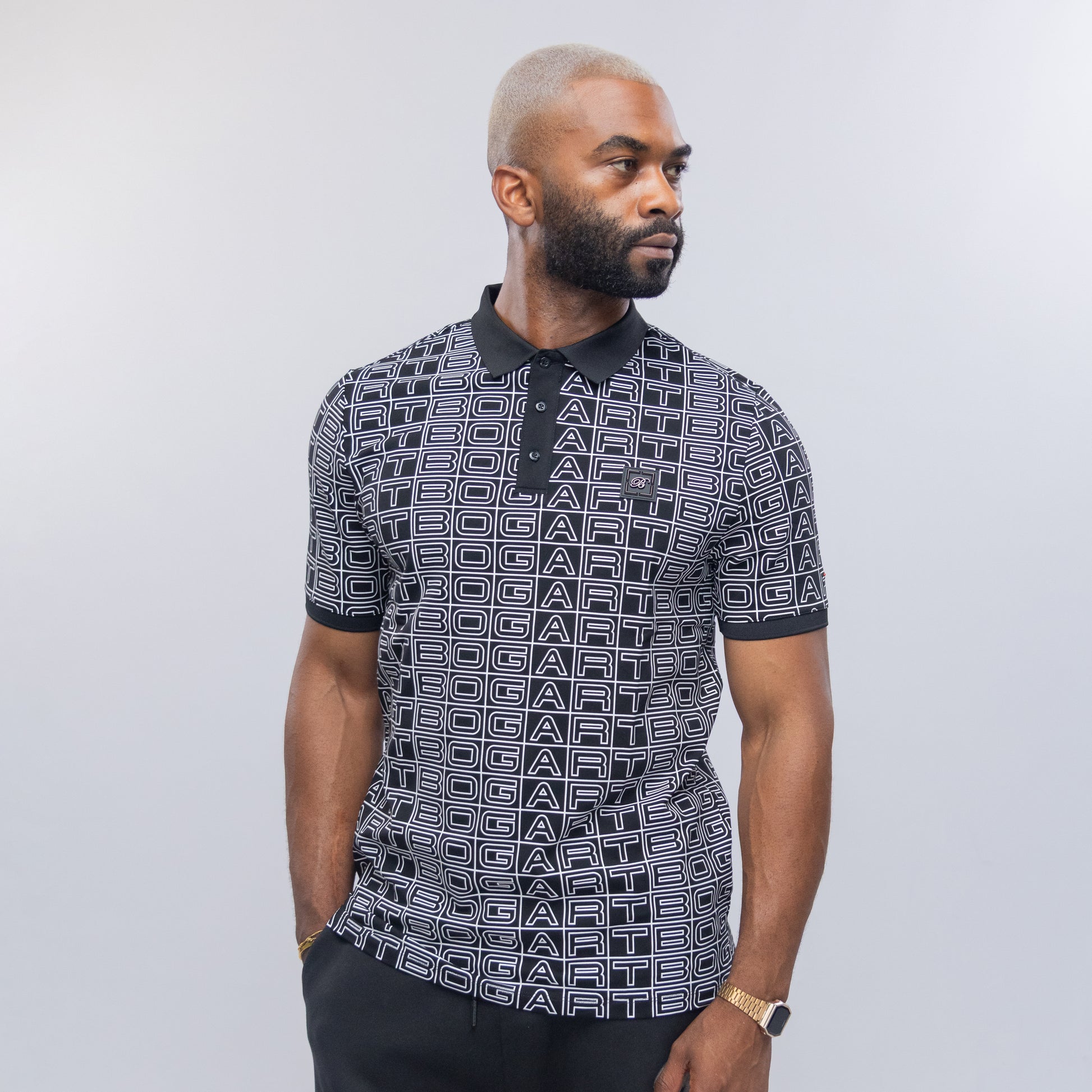 Bogart Typography All-Over Polo