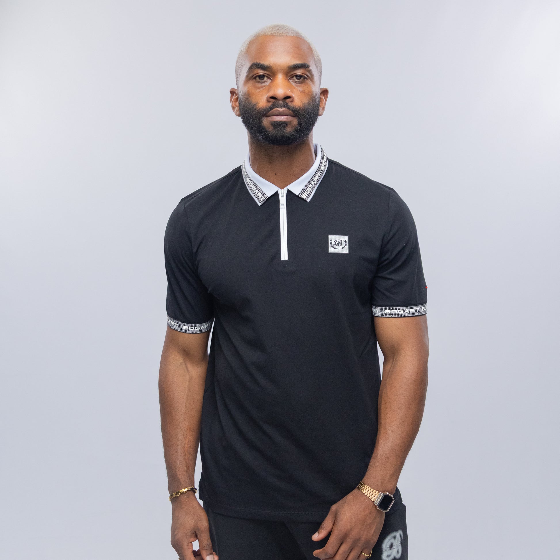 Bogart Signature Tape Detail Polo