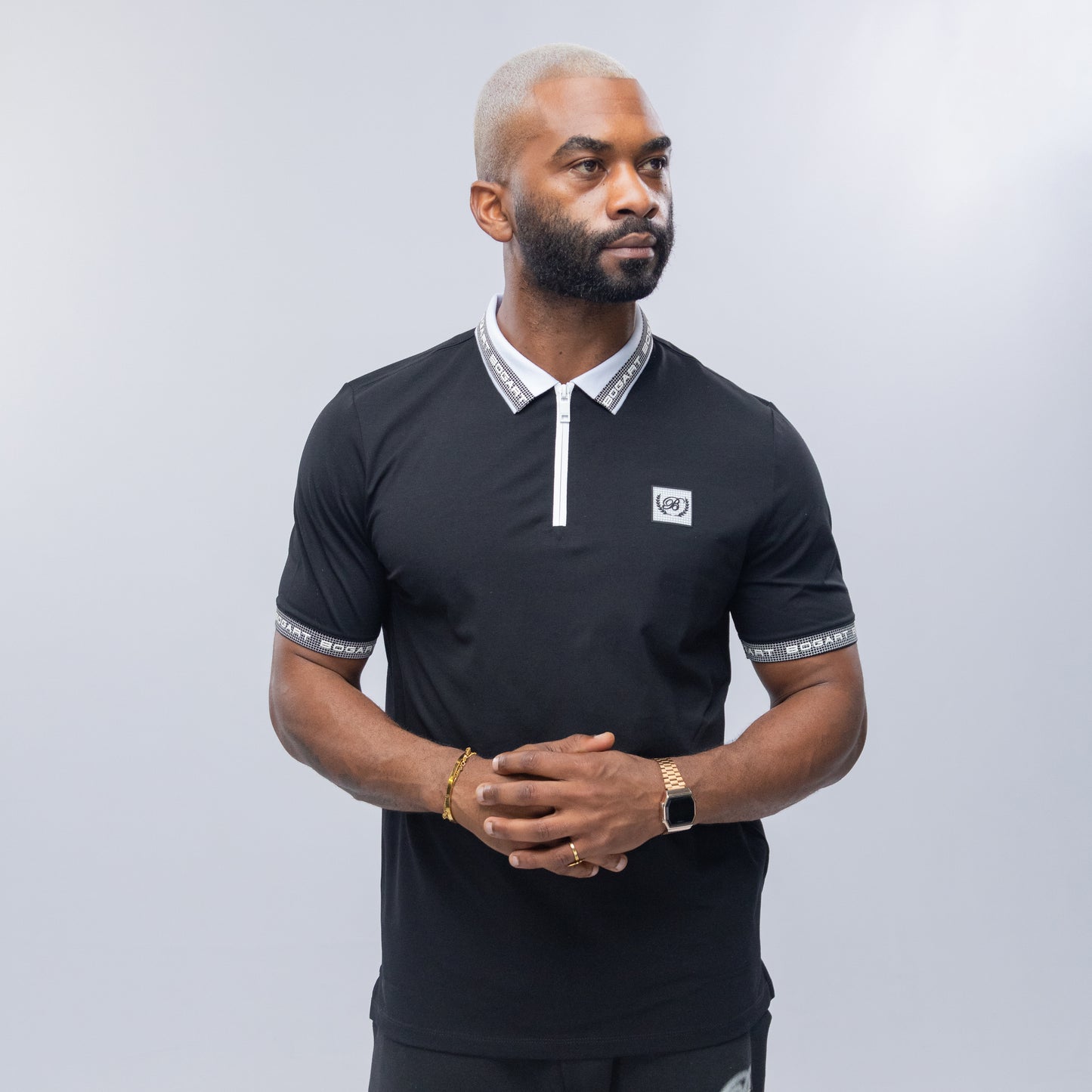 Bogart Signature Tape Detail Polo