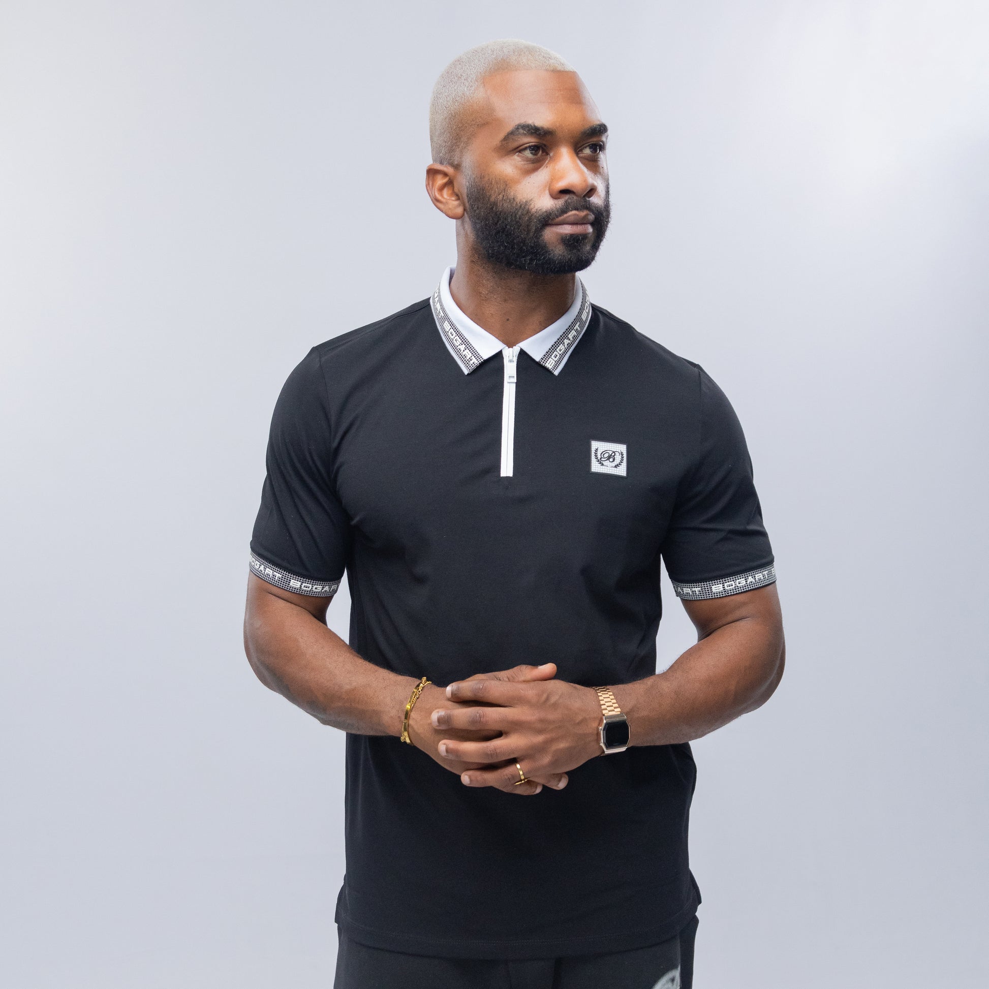 Bogart Signature Tape Detail Polo