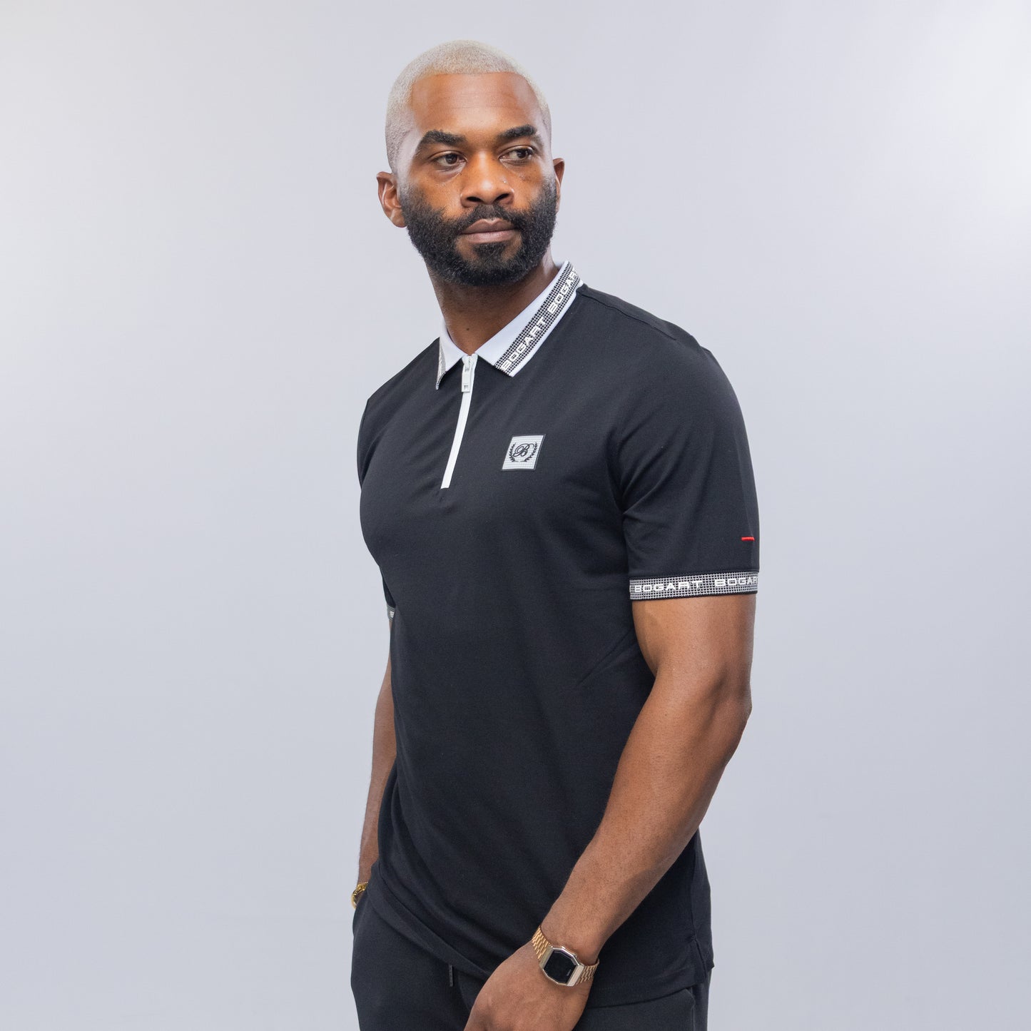 Bogart Signature Tape Detail Polo