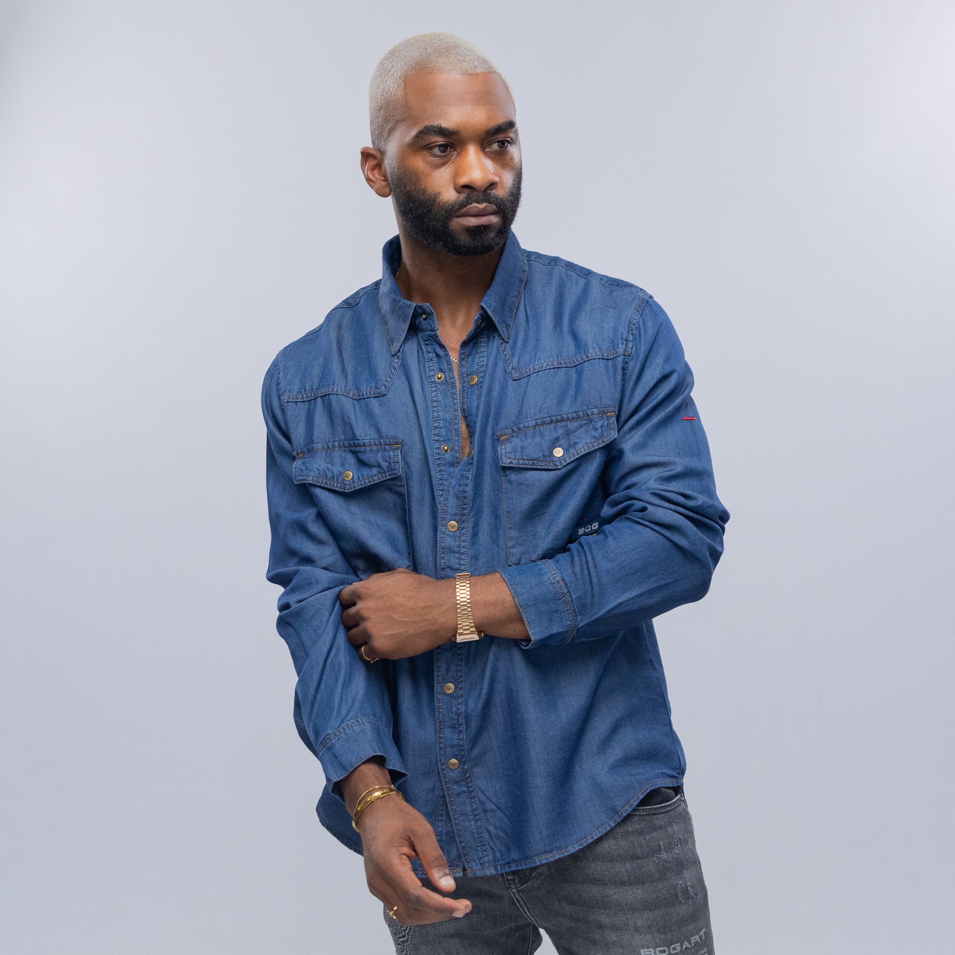 Bogart Heritage Crest Denim Shirt