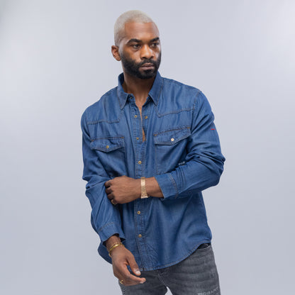 Bogart Heritage Crest Denim Shirt