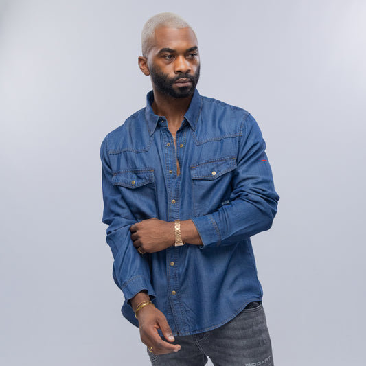 Bogart Heritage Crest Denim Shirt