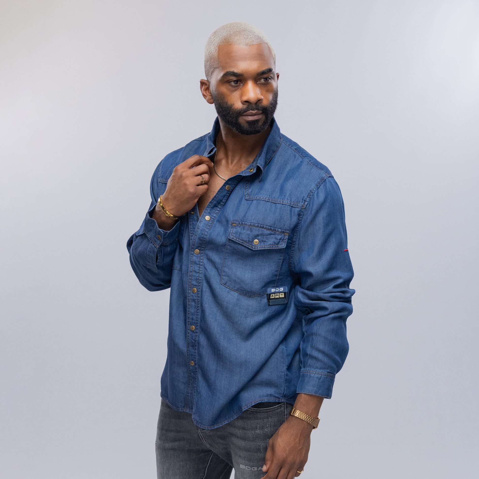 Bogart Heritage Crest Denim Shirt