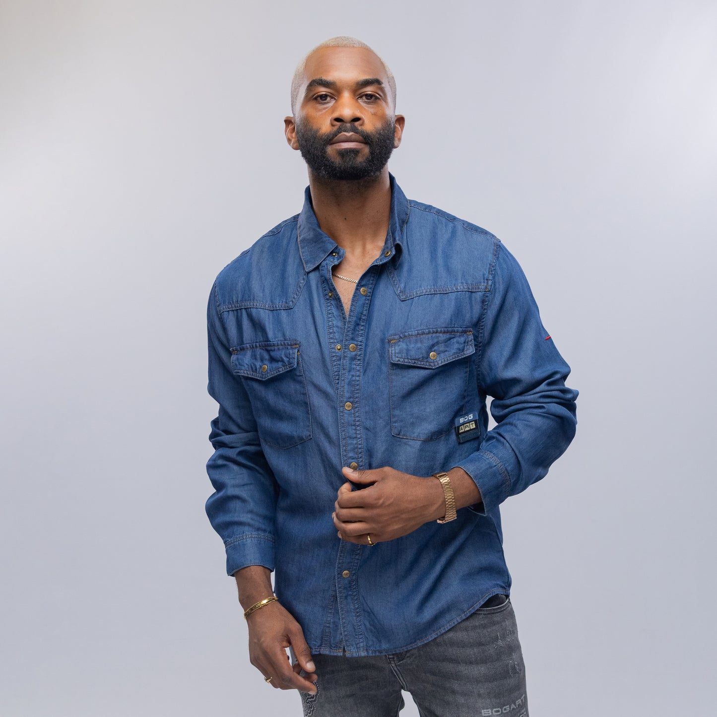 Bogart Heritage Crest Denim Shirt