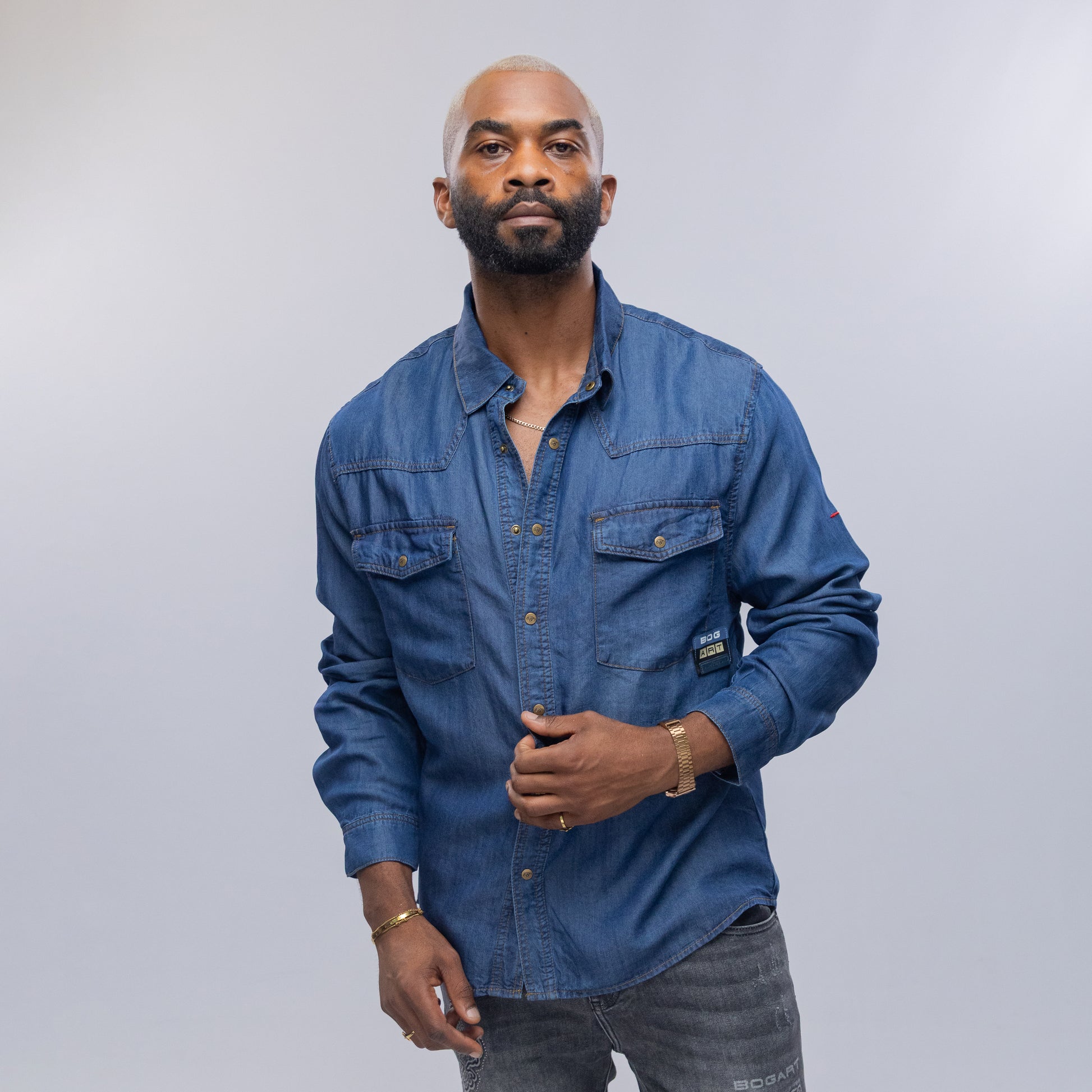 Bogart Heritage Crest Denim Shirt