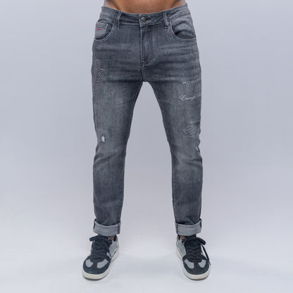 Bogart Enough Said Distressed Denim