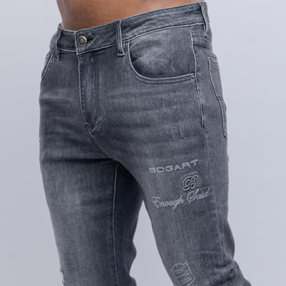 Bogart Enough Said Distressed Denim