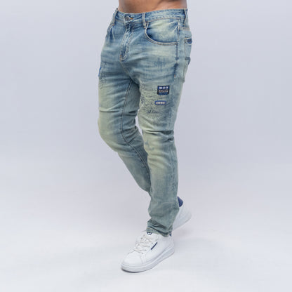 Bogart Vintage Wash Embroidered Denim