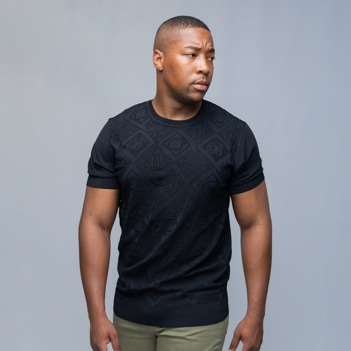 Bogart Monogram Jacquard Knit Tee