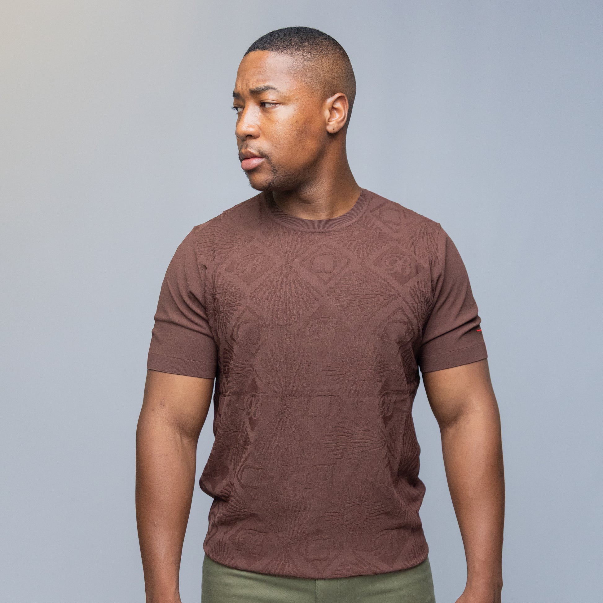 Bogart Monogram Jacquard Knit Tee