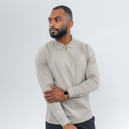 Bogart Gold Zip Long Sleeve Golfer