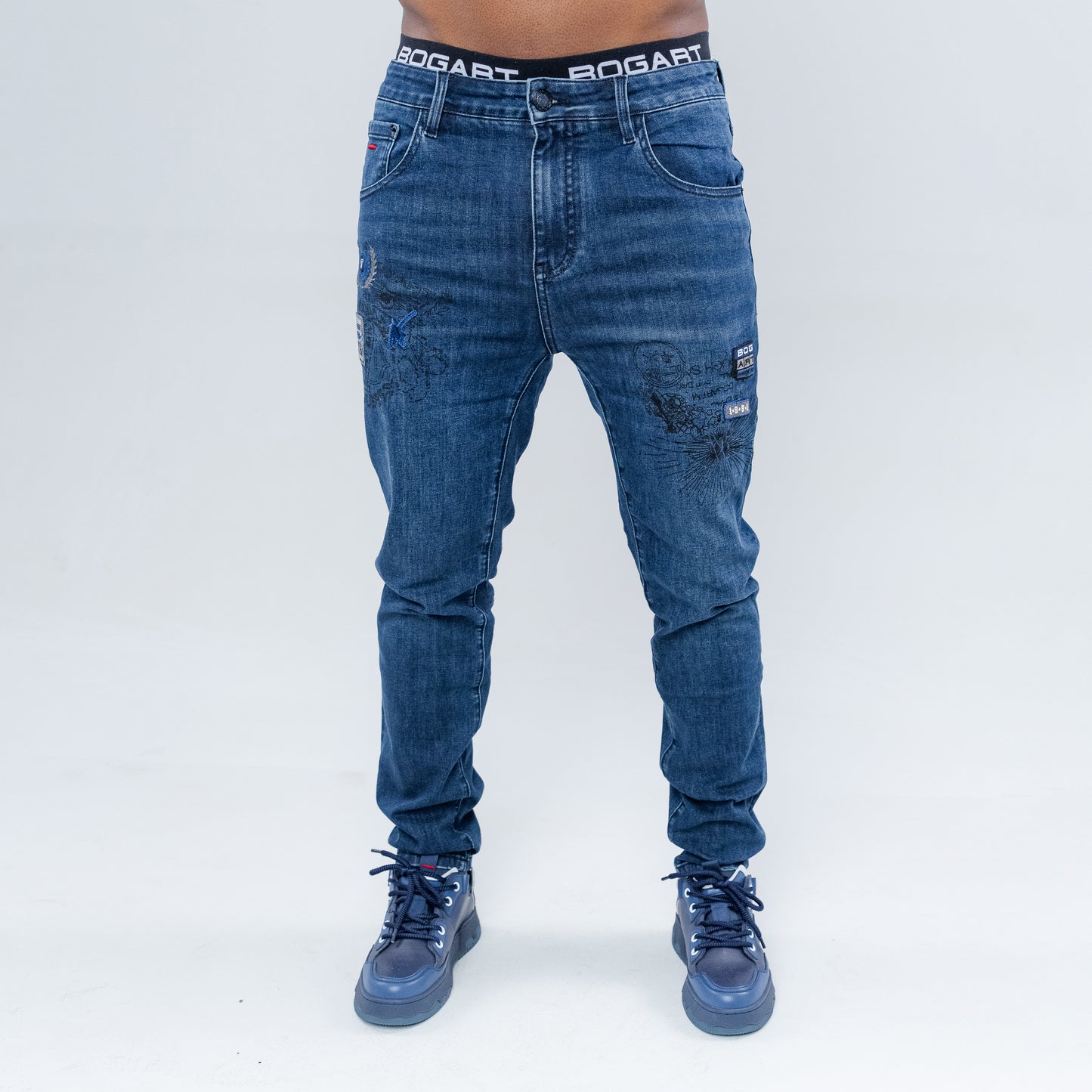 Bogart Vintage Wash Embroidered Denim