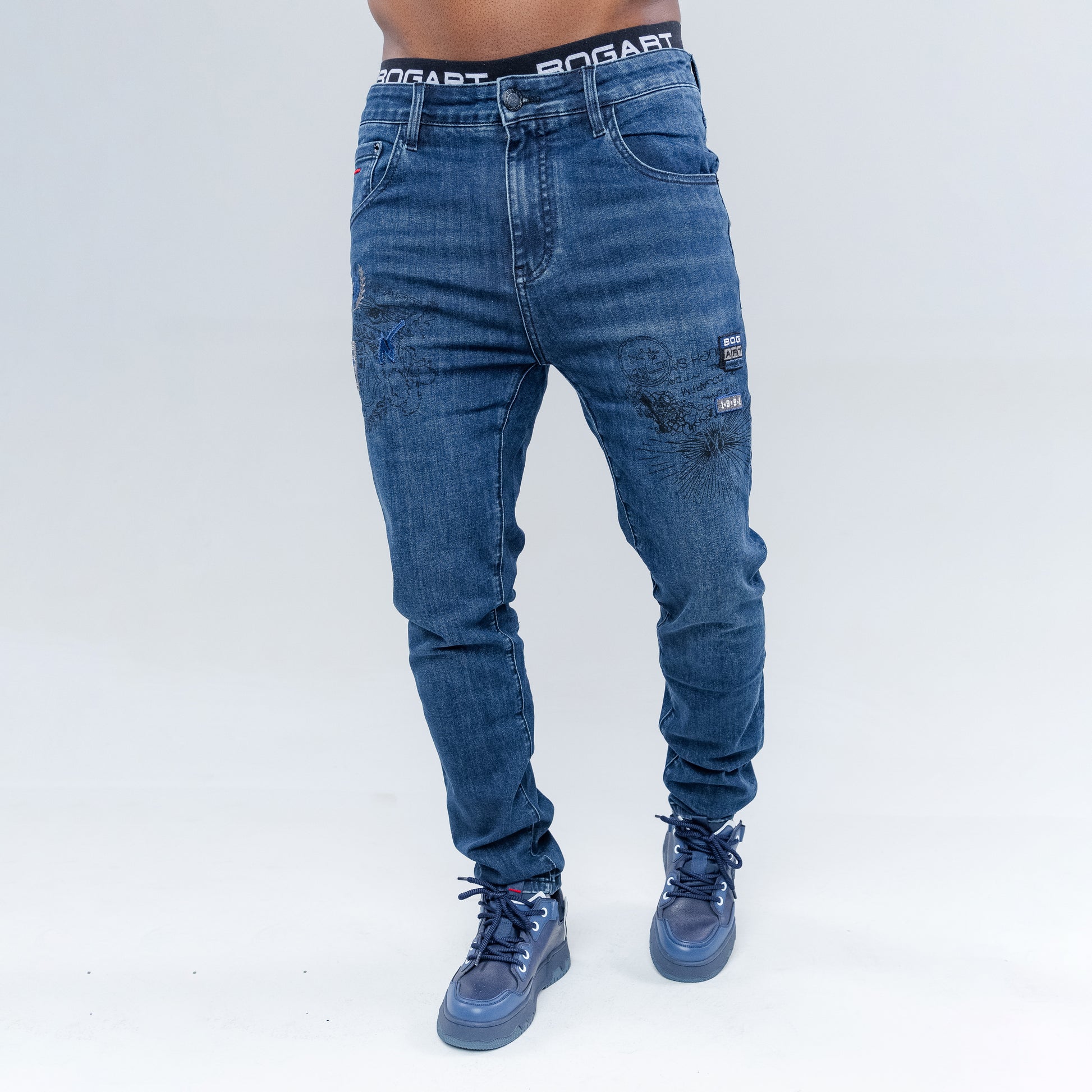 Bogart Vintage Wash Embroidered Denim