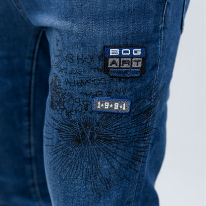 Bogart Vintage Wash Embroidered Denim