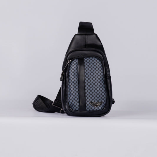 Bogart Check Panel Sling Bag