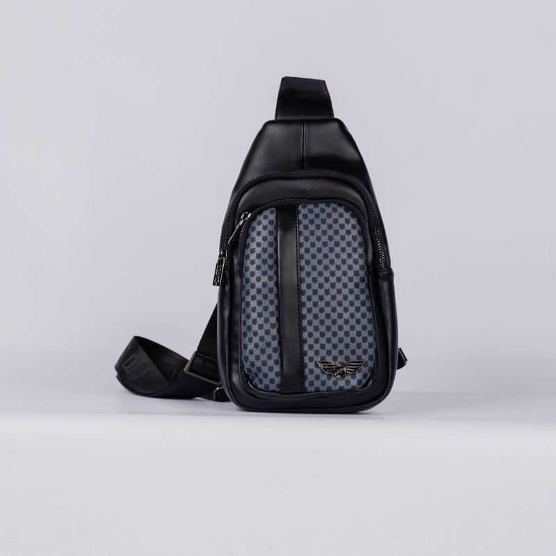 Bogart Check Panel Sling Bag