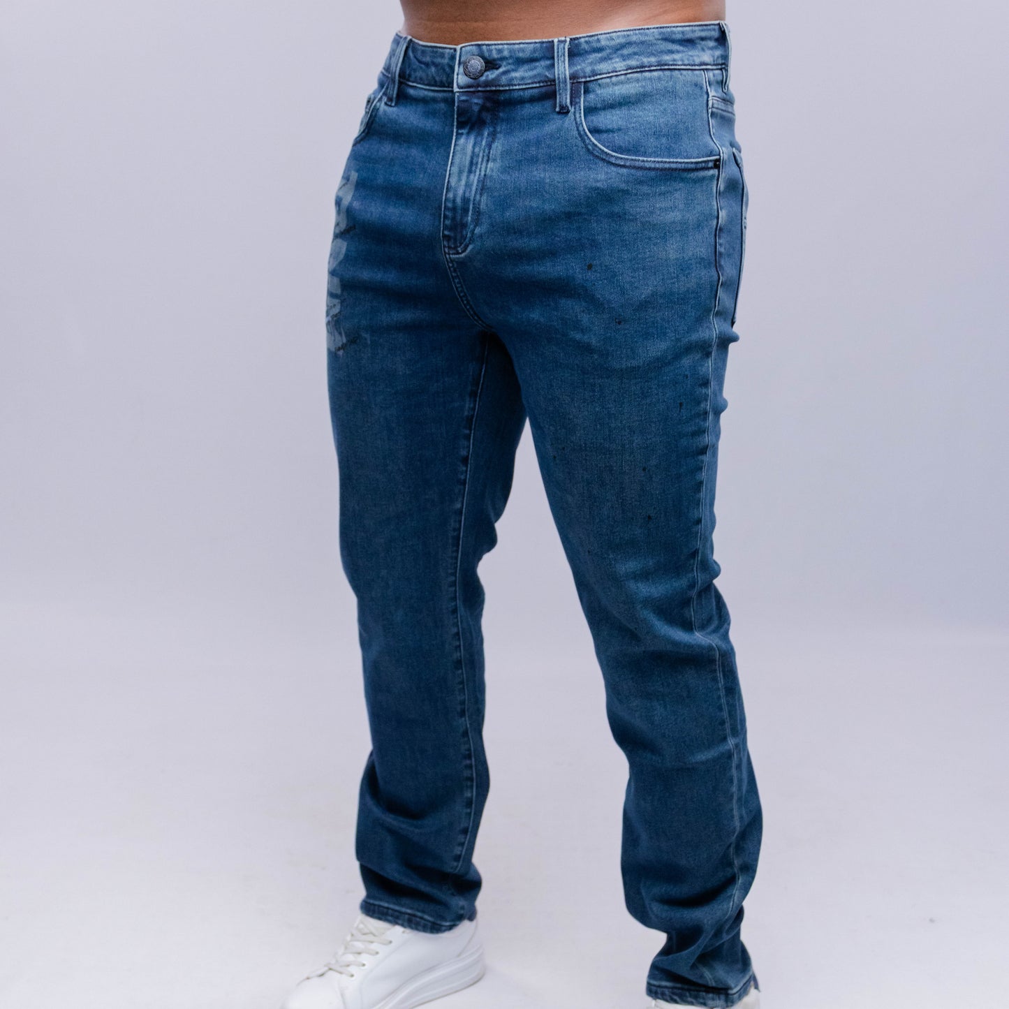 Bogart Script Print Vintage Denim