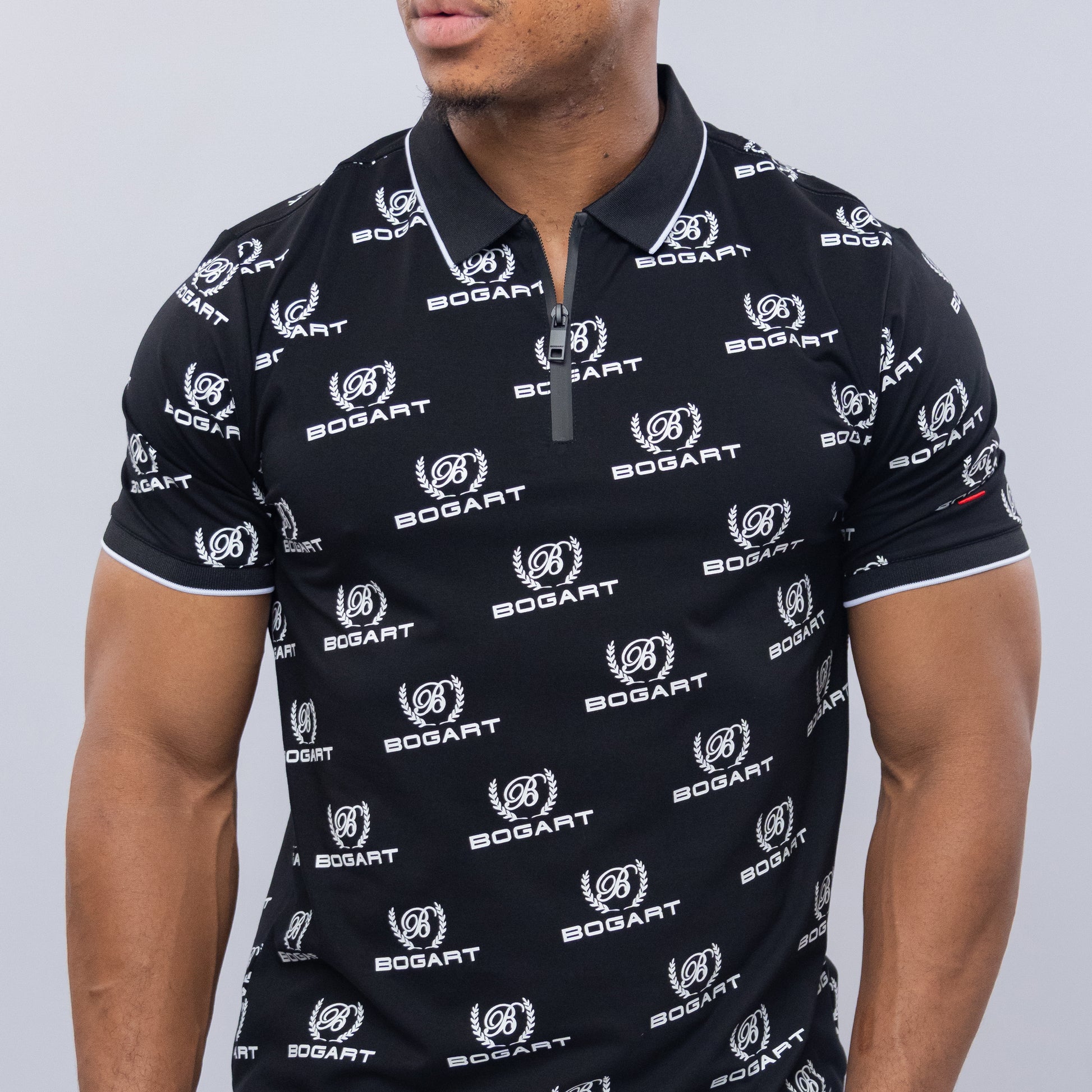 Bogart Monogram All-Over Polo