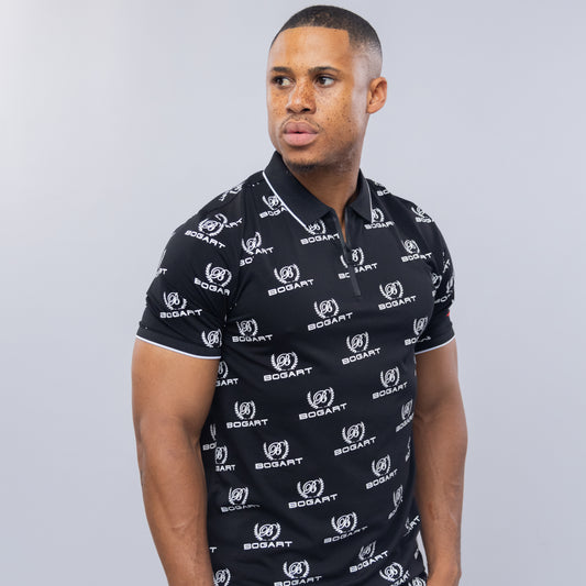 Bogart Monogram All-Over Polo
