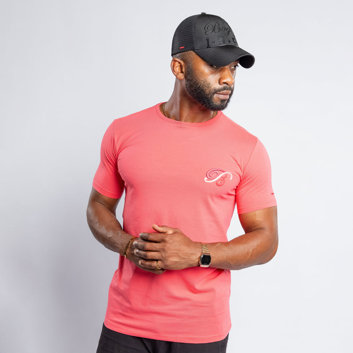 Shirt 1 - Bogart MAN Script Foundation Crew - Pink