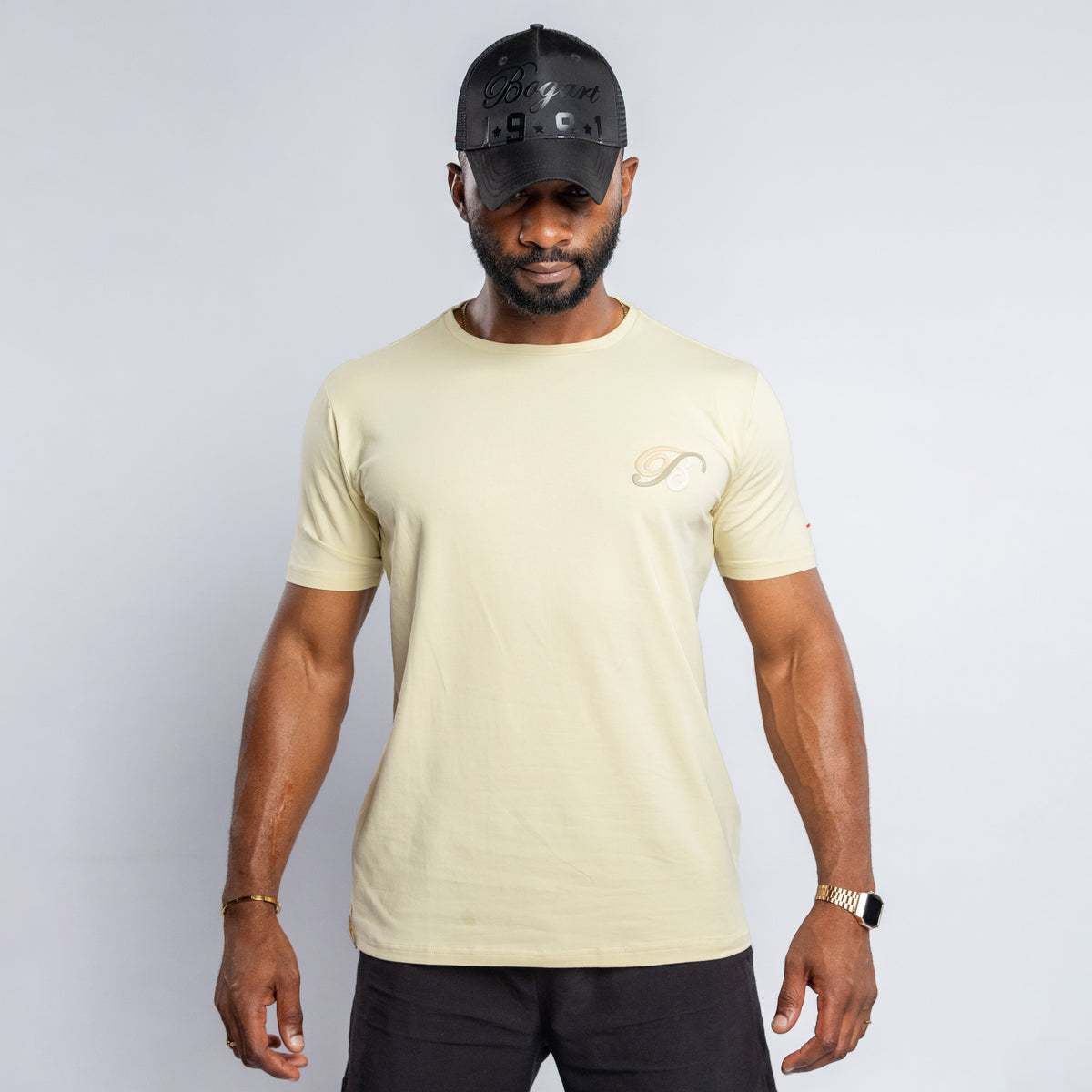 Shirt 1 - Bogart MAN Script Foundation Crew - Stone