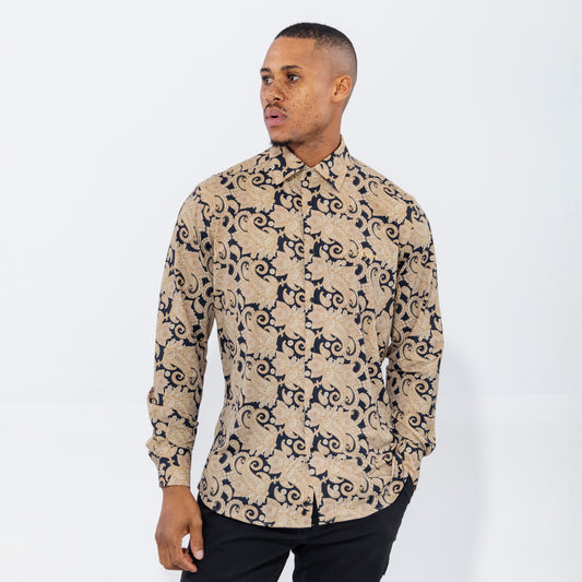 Bogart Gilded Paisley Shirt