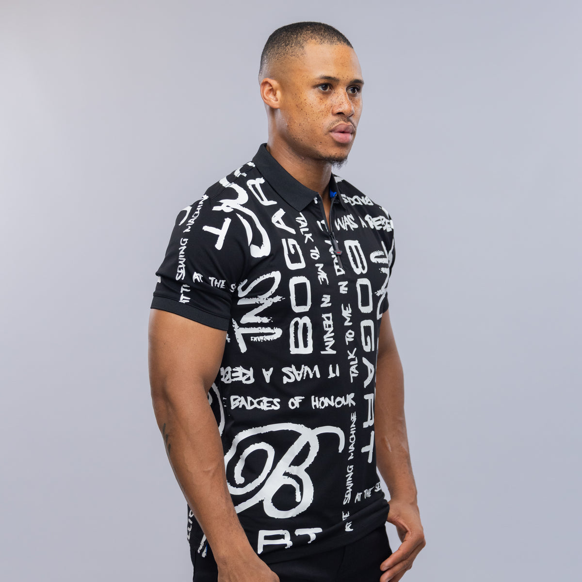 Bogart Manifesto All-Over Print Polo
