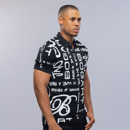 Bogart Manifesto All-Over Print Polo