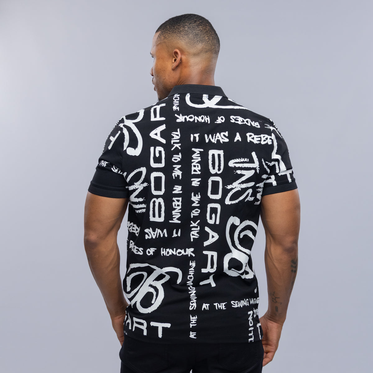 Bogart Manifesto All-Over Print Polo
