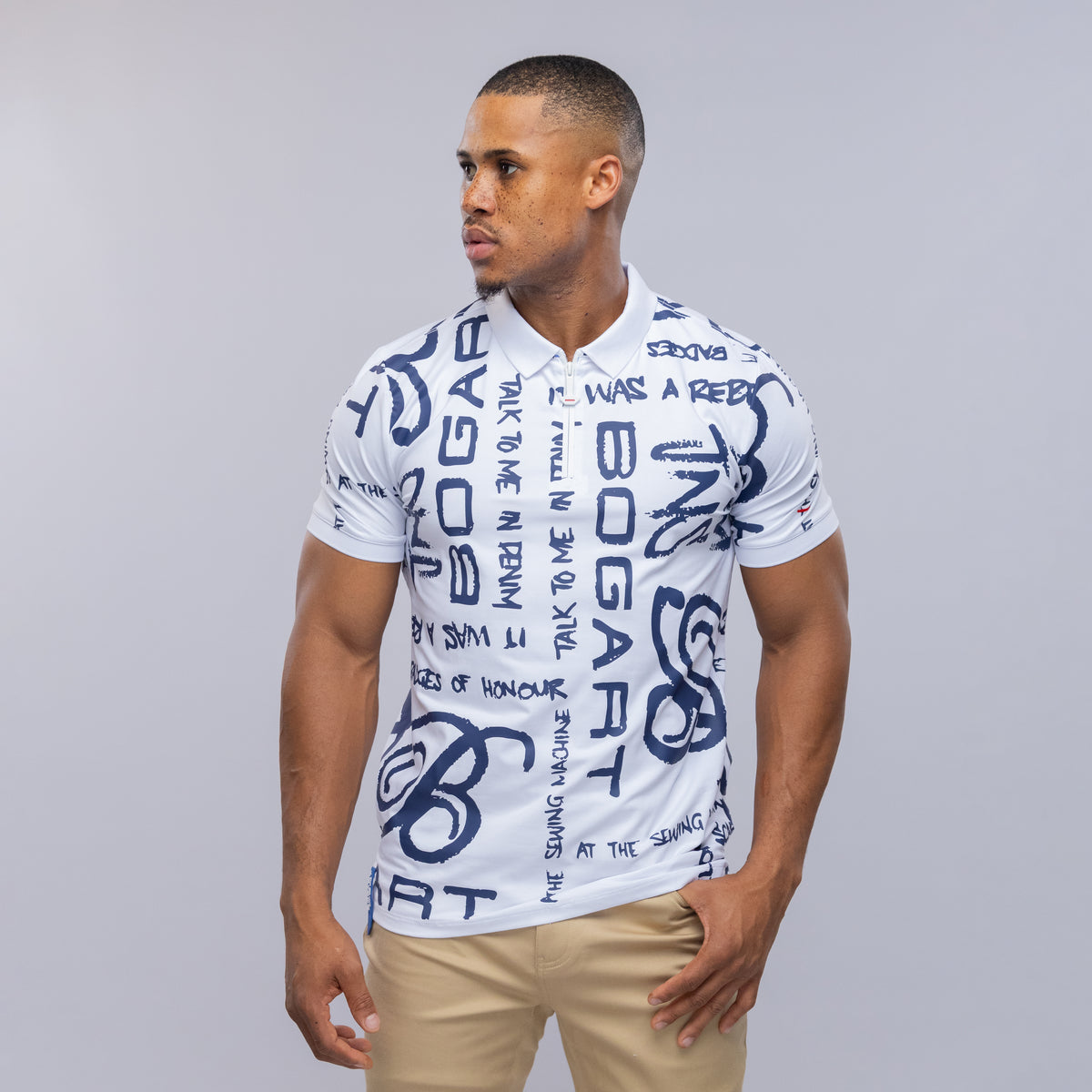 Bogart Manifesto All-Over Print Polo